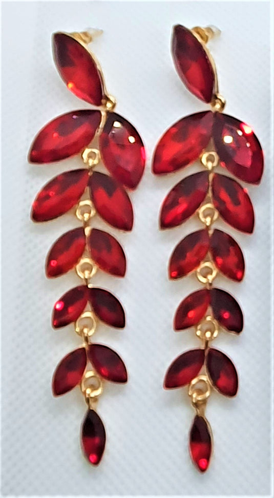 Multi colored stones outlined in Gold classic wear danglers 6 classic colors to add grace to any of your classic outfits