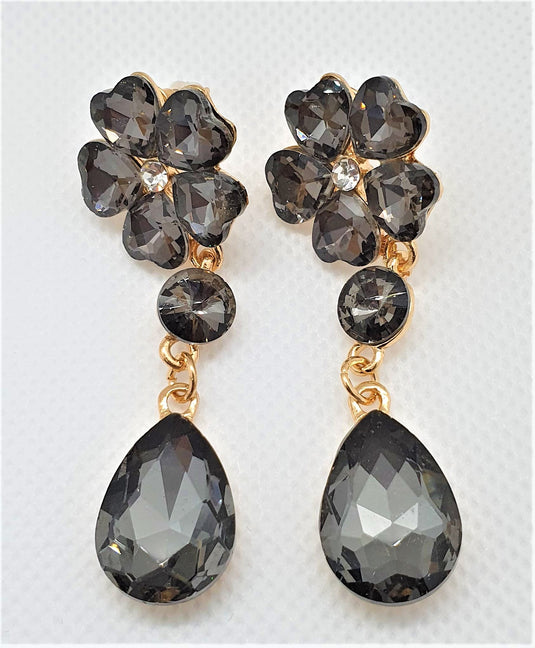 Multi colored stones outlined in Gold classic wear danglers 6 classic colors to add grace to any of your classic outfits