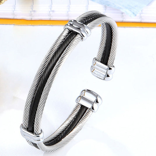 Vintage Fashion Titanium Steel Cuff Bracelet / Bangle To Go For Any Occasion