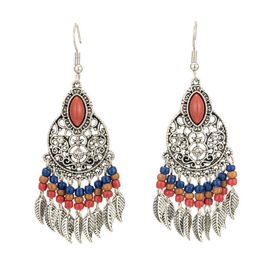Classic Indo Western drop earrings with an ethnic look