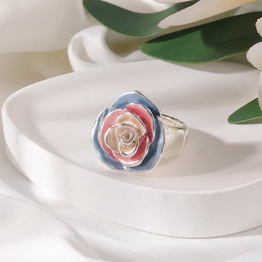 Multicolor Adjustable Enamel Coated Finger Ring