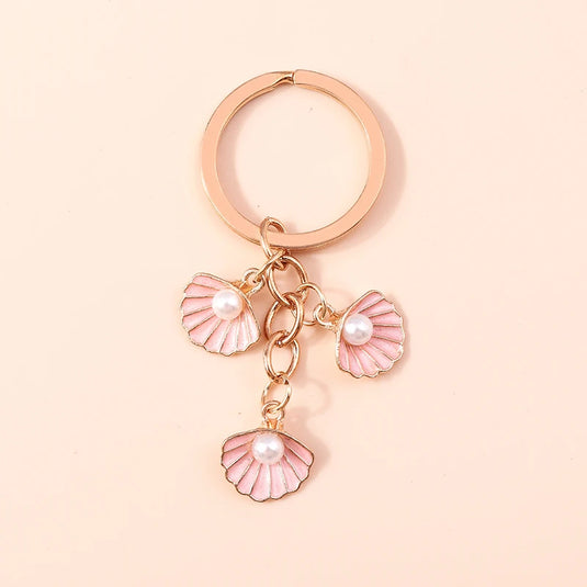 Pink Shell Bag Charm / Keychain