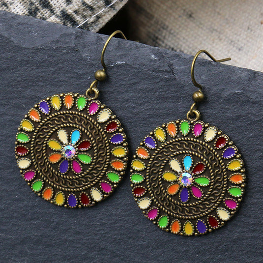 Classic Indo Western drop earrings with an ethnic look