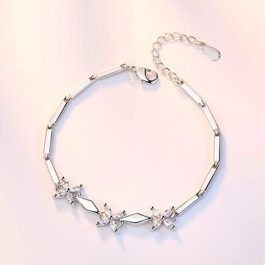 925 Silver Adjustable Butterfly Design Bracelet