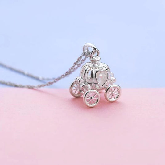 925 Silver Princess Cinderella Carriage Pendant