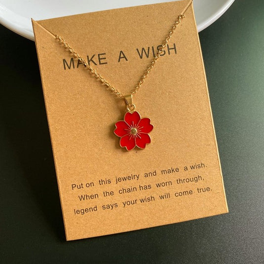 Colorful Flower Charm Pendants