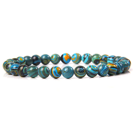 Malachite Healing Stone Stretch Bracelet for Men & Women