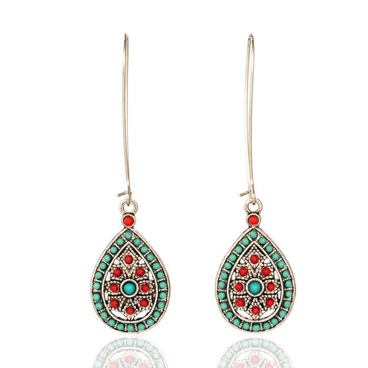 Classic Indo Western drop earrings with an ethnic look