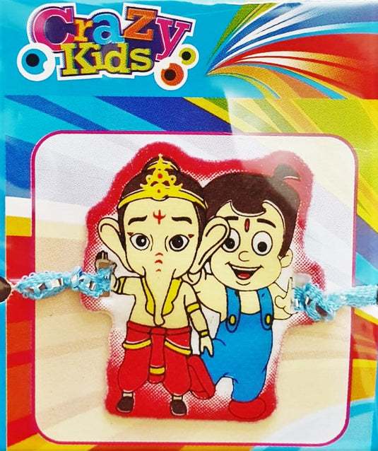 Cute Kids Rakhi packs with Belgian Chocolates and a Personalised Card includes Free Delivery