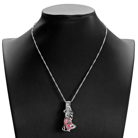 Tangled Rapunzel in her beautiful Pink beaded dress Pendant for your little Rapunzel