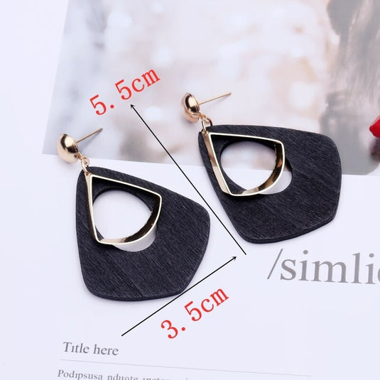 Korean Style Drop Earrings in a Gorgeous Black color