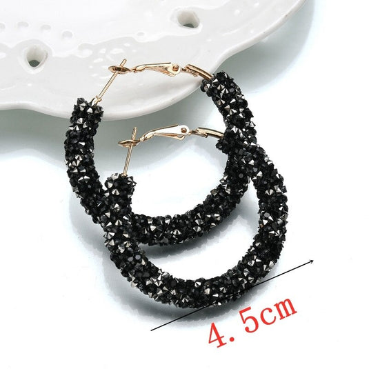Korean Style Drop Earrings in a Stunning Black color
