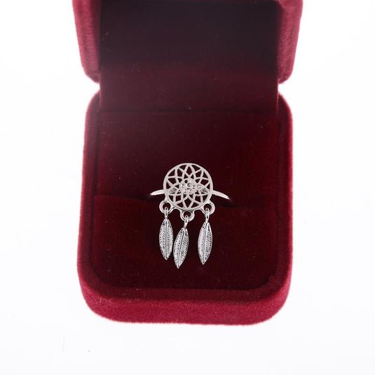 925 Silver Adjustable Stylish Formal Finger Ring in a Dreamcatcher Design