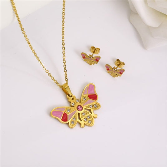 Colorful Butterfly sets - Necklace & Earrings