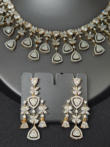 Premium AAA Grade Cubic Zircon / American Diamond Sets - Necklace & Earrings