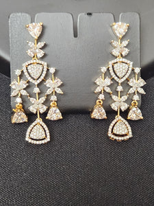 Premium AAA Grade Cubic Zircon / American Diamond Sets - Necklace & Earrings