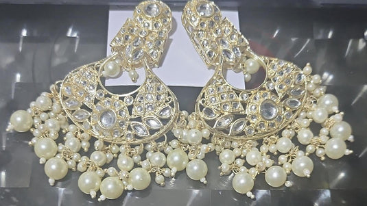 Meenakari Ethnic Kundan Jhumka Earrings