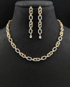 Premium AAA Grade Cubic Zircon / American Diamond Sets - Necklace & Earrings
