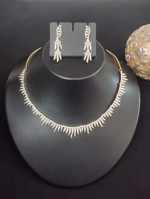 Premium AAA Grade Cubic Zircon / American Diamond Sets - Necklace & Earrings