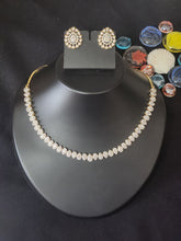 Load image into Gallery viewer, Premium AAA Grade Cubic Zircon/American Diamond Set - Necklace &amp; Earrings