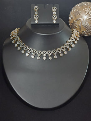 Premium AAA Grade Cubic Zircon / American Diamond Sets - Necklace & Earrings