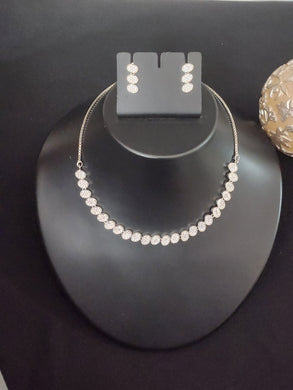 Premium AAA Grade Cubic Zircon / American Diamond Sets - Necklace & Earrings