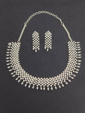 Premium AAA Grade Cubic Zircon / American Diamond Sets - Necklace & Earrings