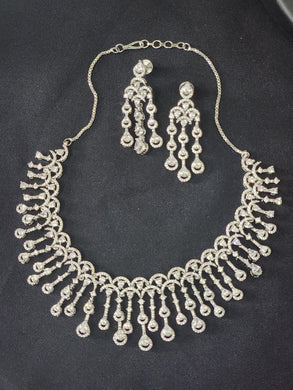 Premium AAA Grade Cubic Zircon / American Diamond Sets - Necklace & Earrings