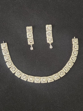 Premium AAA Grade Cubic Zircon / American Diamond Sets - Necklace & Earrings