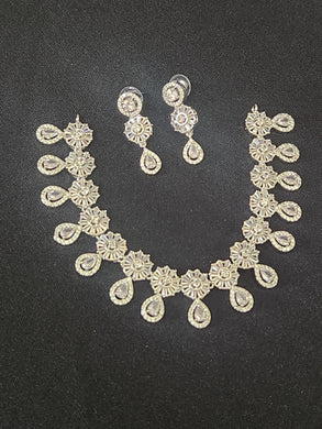 Premium AAA Grade Cubic Zircon / American Diamond Sets - Necklace & Earrings