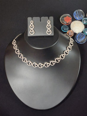 Premium AAA Grade Cubic Zircon / American Diamond Sets - Necklace & Earrings
