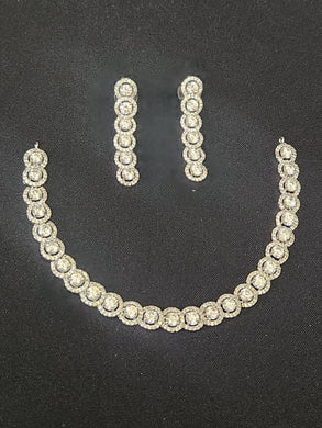 Premium AAA Grade Cubic Zircon / American Diamond Sets - Necklace & Earrings