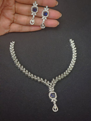 Premium AAA Grade Cubic Zircon / American Diamond Sets - Necklace & Earrings