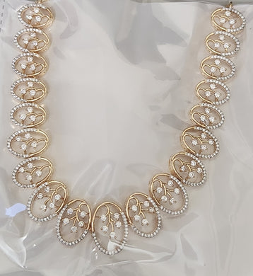 Premium AAA Grade Cubic Zircon / American Diamond Sets - Necklace & Earrings
