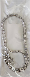 Premium AAA Grade Cubic Zircon/American Diamond Tennis Set - Necklace & Earrings