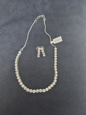 Premium AAA Grade Cubic Zircon / American Diamond Sets - Necklace & Earrings