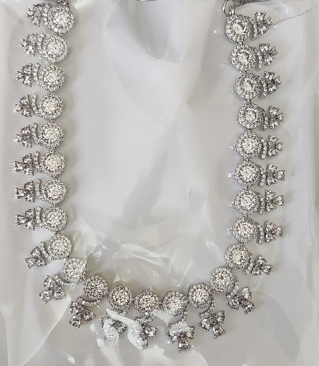 Premium AAA Grade Cubic Zircon / American Diamond Sets - Necklace & Earrings
