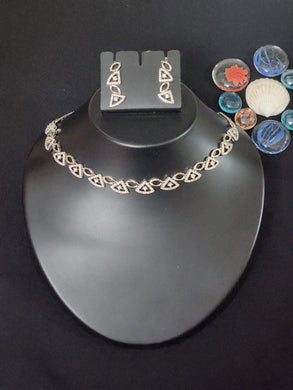 Premium AAA Grade Cubic Zircon / American Diamond Sets - Necklace & Earrings