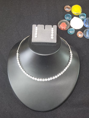 Premium AAA Grade Cubic Zircon / American Diamond Sets - Necklace & Earrings