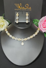 Load image into Gallery viewer, Premium AAA Grade Cubic Zircon / American Diamond Sets - Necklace &amp; Earrings