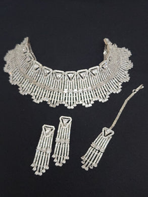Premium AAA Grade Cubic Zircon / American Diamond Sets - Necklace & Earrings