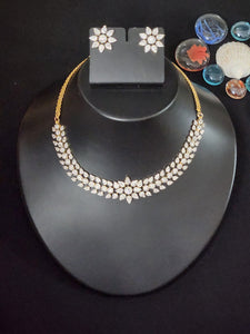 Premium AAA Grade Cubic Zircon / American Diamond Sets - Necklace & Earrings