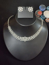 Load image into Gallery viewer, Premium AAA Grade Cubic Zircon / American Diamond Sets - Necklace &amp; Earrings