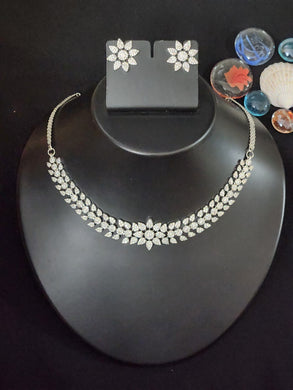 Premium AAA Grade Cubic Zircon / American Diamond Sets - Necklace & Earrings