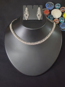Premium AAA Grade Cubic Zircon / American Diamond Sets - Necklace & Earrings