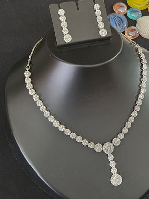Premium AAA Grade Cubic Zircon / American Diamond Sets - Necklace & Earrings