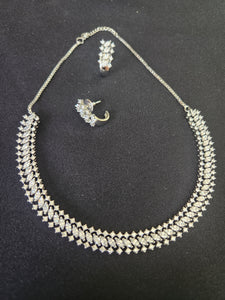 Premium AAA Grade Cubic Zircon / American Diamond Sets - Necklace & Earrings