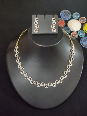 Premium AAA Grade Cubic Zircon / American Diamond Sets - Necklace & Earrings