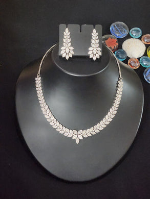 Premium AAA Grade Cubic Zircon / American Diamond Sets - Necklace & Earrings