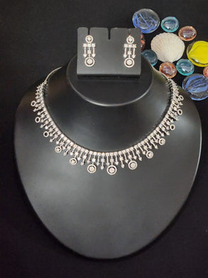 Premium AAA Grade Cubic Zircon / American Diamond Sets - Necklace & Earrings